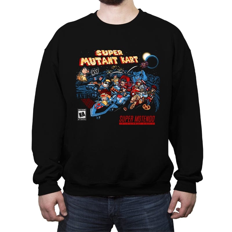 Mutant Kart - Crew Neck Sweatshirt Crew Neck Sweatshirt RIPT Apparel Small / Black