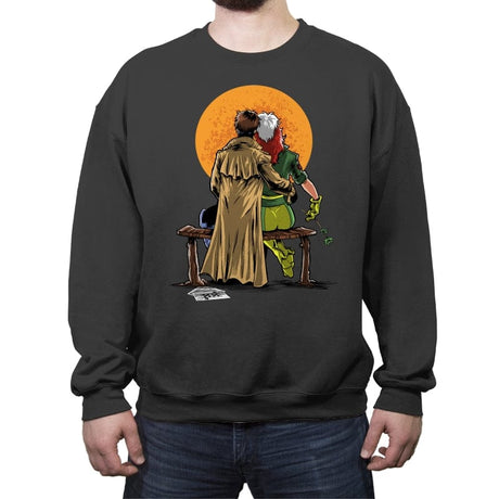 Mutants Gazing at the Moon - Crew Neck Sweatshirt Crew Neck Sweatshirt RIPT Apparel Small / Charcoal