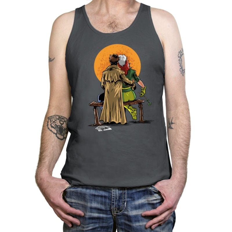 Mutants Gazing at the Moon - Tanktop Tanktop RIPT Apparel X-Small / Asphalt