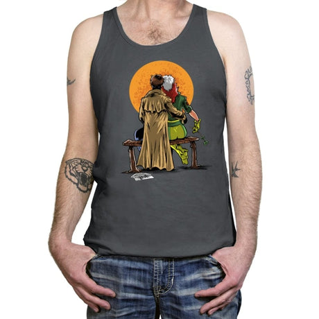 Mutants Gazing at the Moon - Tanktop Tanktop RIPT Apparel X-Small / Asphalt