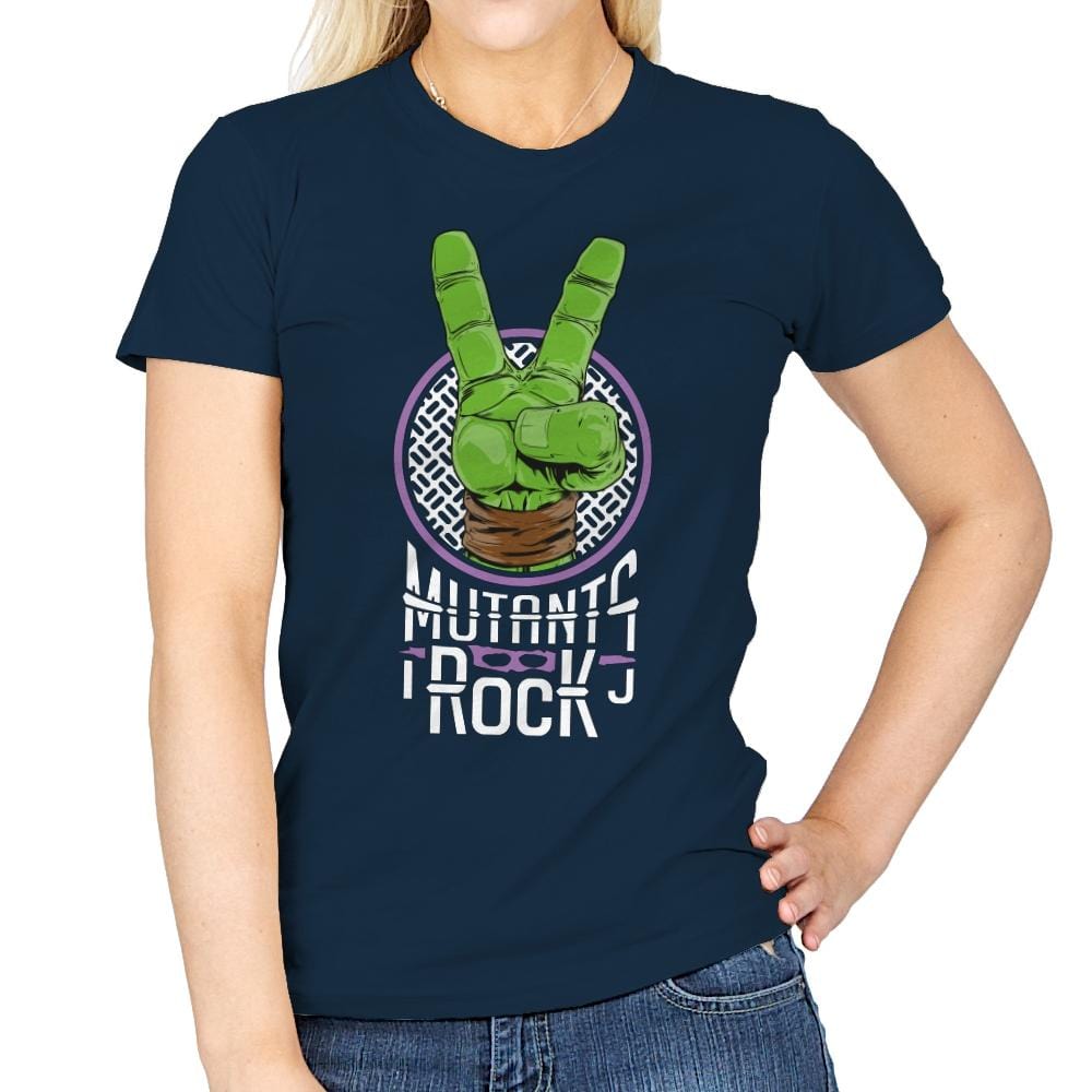 Mutants Rock - Womens T-Shirts RIPT Apparel Small / Navy