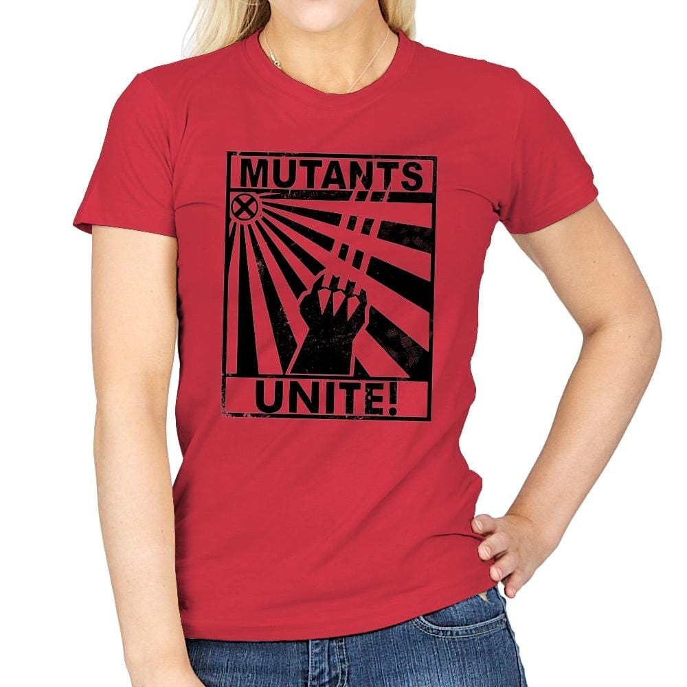 Mutants Unite - Womens T-Shirts RIPT Apparel Small / Red