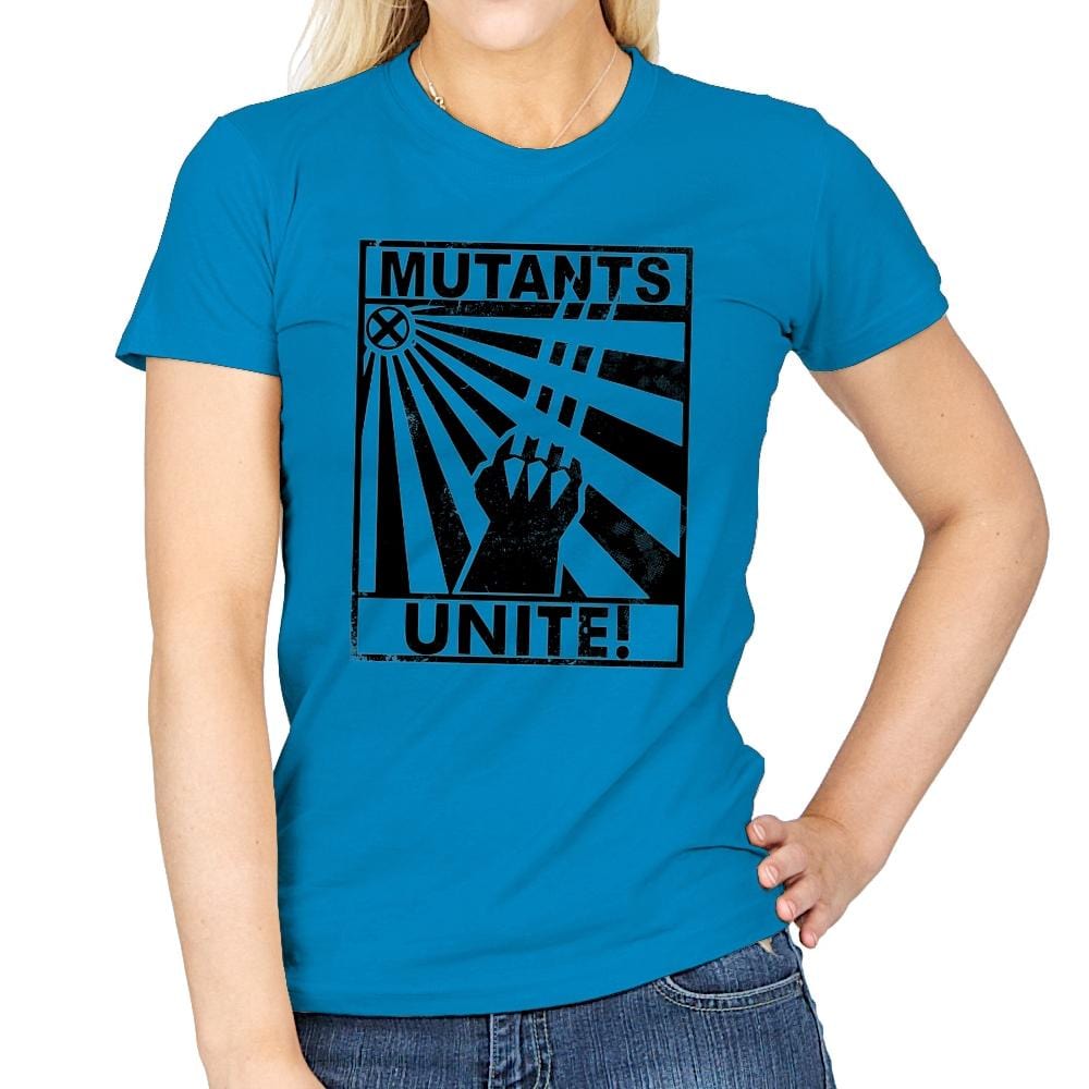 Mutants Unite - Womens T-Shirts RIPT Apparel Small / Sapphire