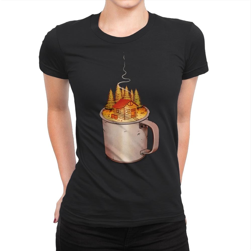 My Camp Of Tea - Womens Premium T-Shirts RIPT Apparel Small / Black