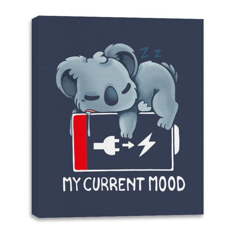 My Current Mood - Canvas Wraps Canvas Wraps RIPT Apparel 16x20 / Navy