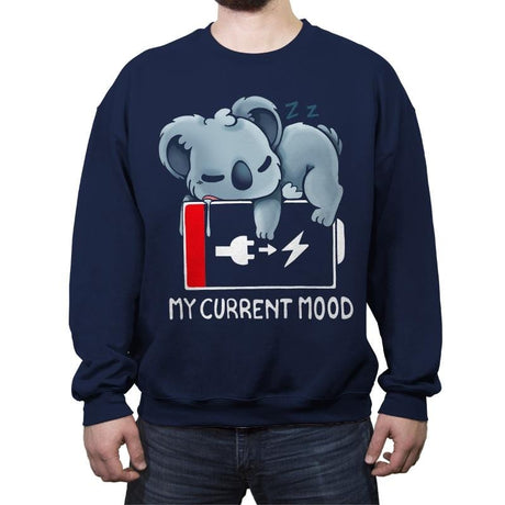 My Current Mood - Crew Neck Sweatshirt Crew Neck Sweatshirt RIPT Apparel Small / Navy