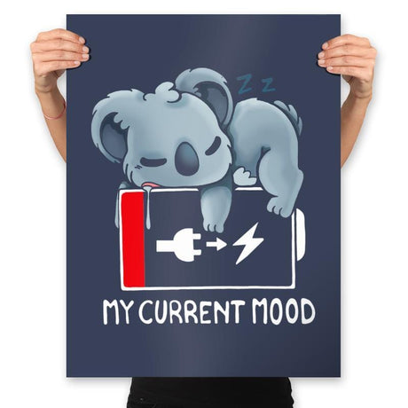 My Current Mood - Prints Posters RIPT Apparel 18x24 / Navy