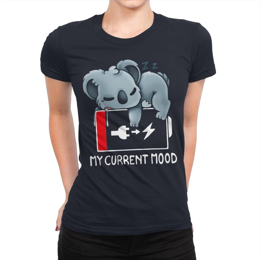 My Current Mood - Womens Premium T-Shirts RIPT Apparel Small / Midnight Navy