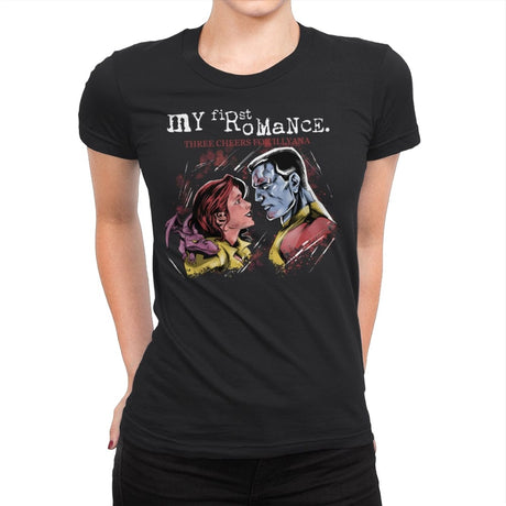 My First Romance - Womens Premium T-Shirts RIPT Apparel Small / Black