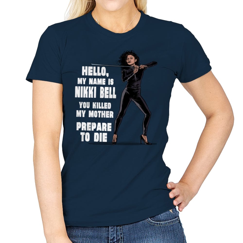 My Name is Nikki Bell - Womens T-Shirts RIPT Apparel Small / Navy