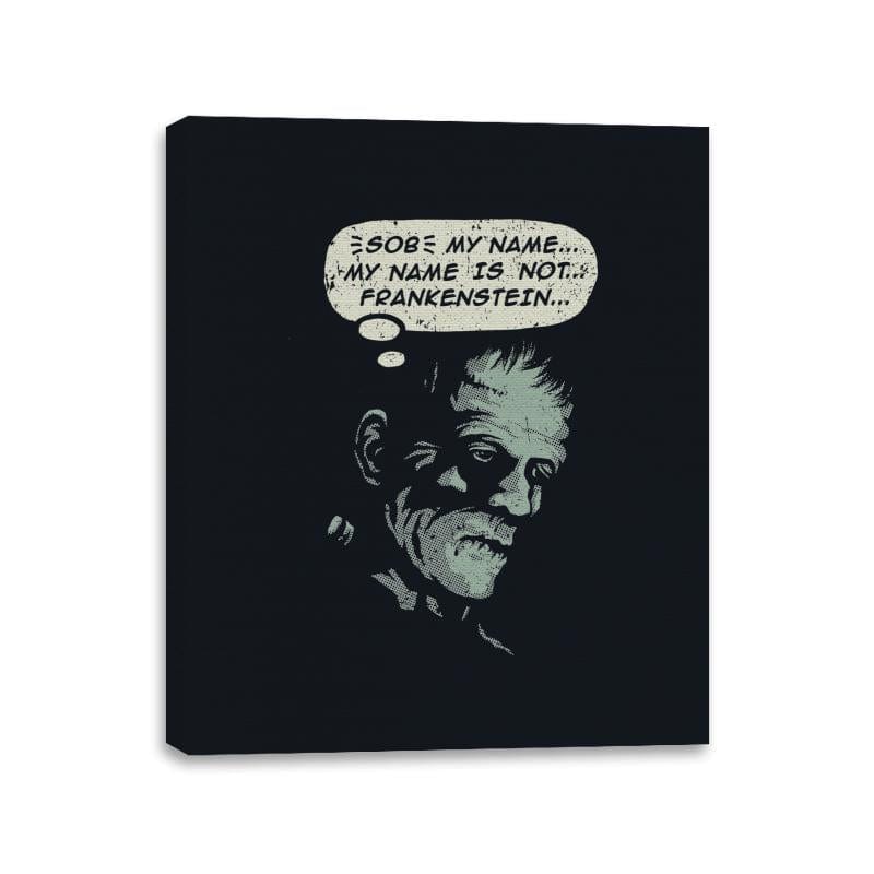 My name is not Frankenstein - Canvas Wraps Canvas Wraps RIPT Apparel 11x14 / Black