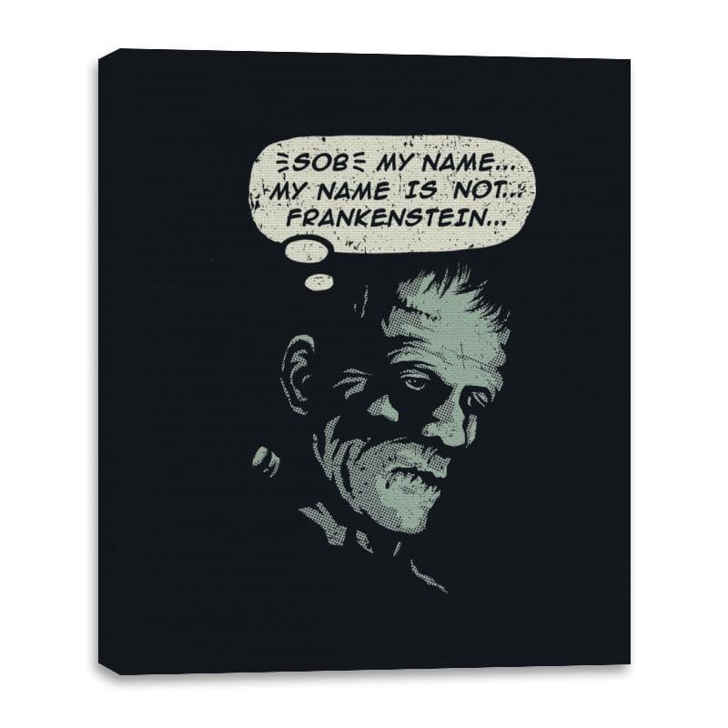 My name is not Frankenstein - Canvas Wraps Canvas Wraps RIPT Apparel 16x20 / Black