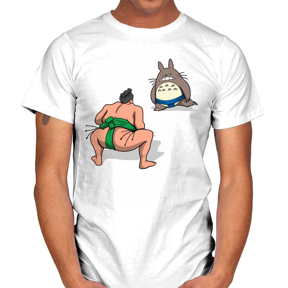 My Sumo Wrestler Neighbor - Mens T-Shirts RIPT Apparel Small / White