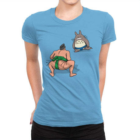 My Sumo Wrestler Neighbor - Womens Premium T-Shirts RIPT Apparel Small / Turquoise