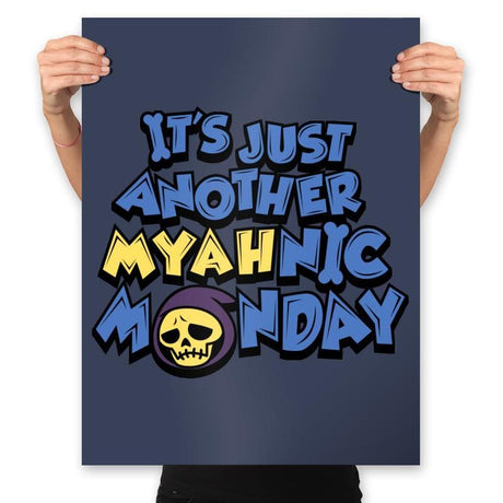 Myahnic Monday - Prints Posters RIPT Apparel 18x24 / Navy