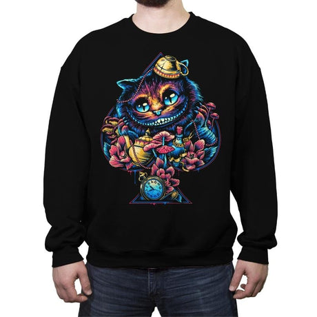 Mysterious Spade - Crew Neck Sweatshirt Crew Neck Sweatshirt RIPT Apparel Small / Black