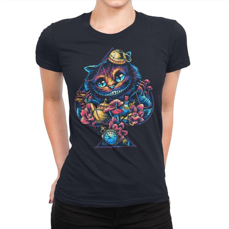 Mysterious Spade - Womens Premium T-Shirts RIPT Apparel Small / Midnight Navy