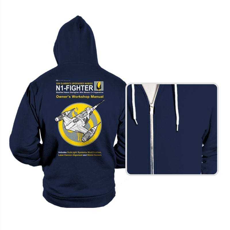 N1 Fighter Manual - Hoodies Hoodies RIPT Apparel Small / Navy