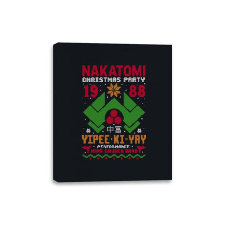 Nakatomi Christmas Party - Canvas Wraps Canvas Wraps RIPT Apparel 8x10 / Black