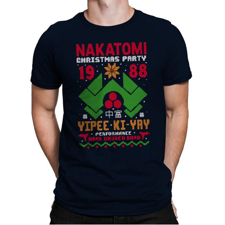 Nakatomi Christmas Party - Mens Premium T-Shirts RIPT Apparel Small / Midnight Navy