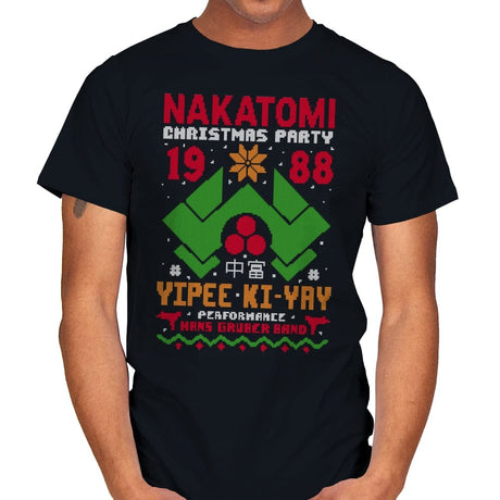 Nakatomi Christmas Party - Mens T-Shirts RIPT Apparel Small / Black