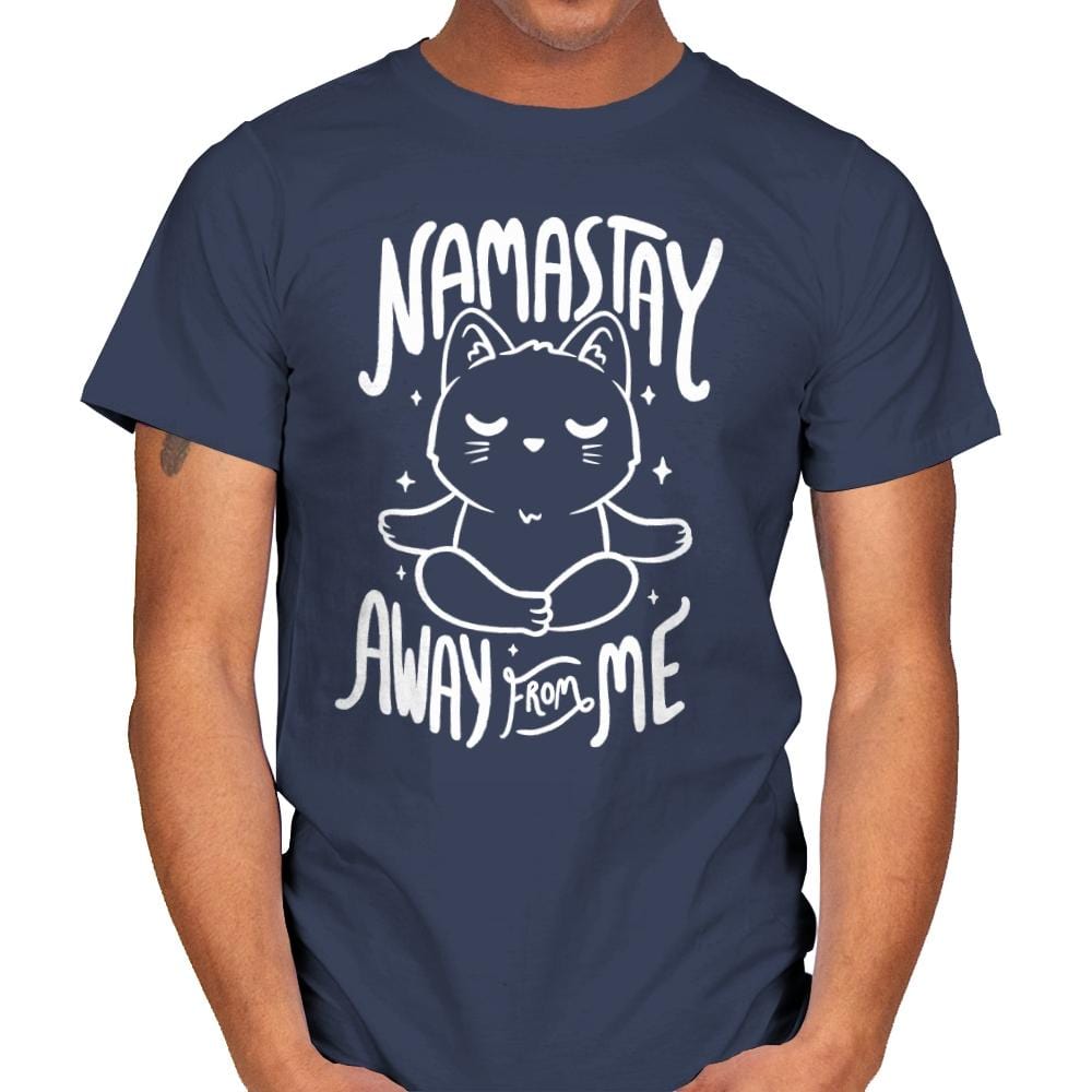 Namastay Away From Me - Mens T-Shirts RIPT Apparel Small / Navy