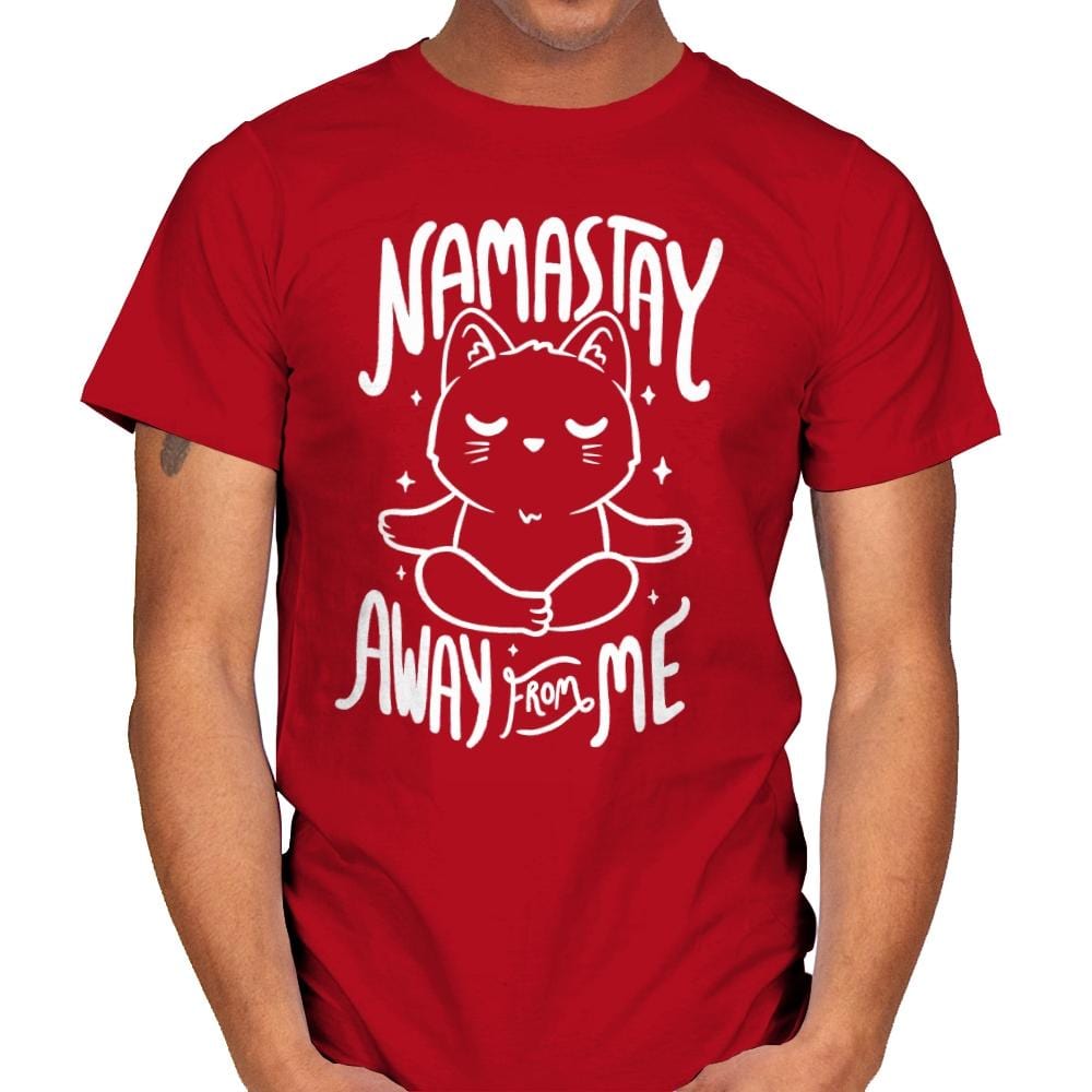 Namastay Away From Me - Mens T-Shirts RIPT Apparel Small / Red