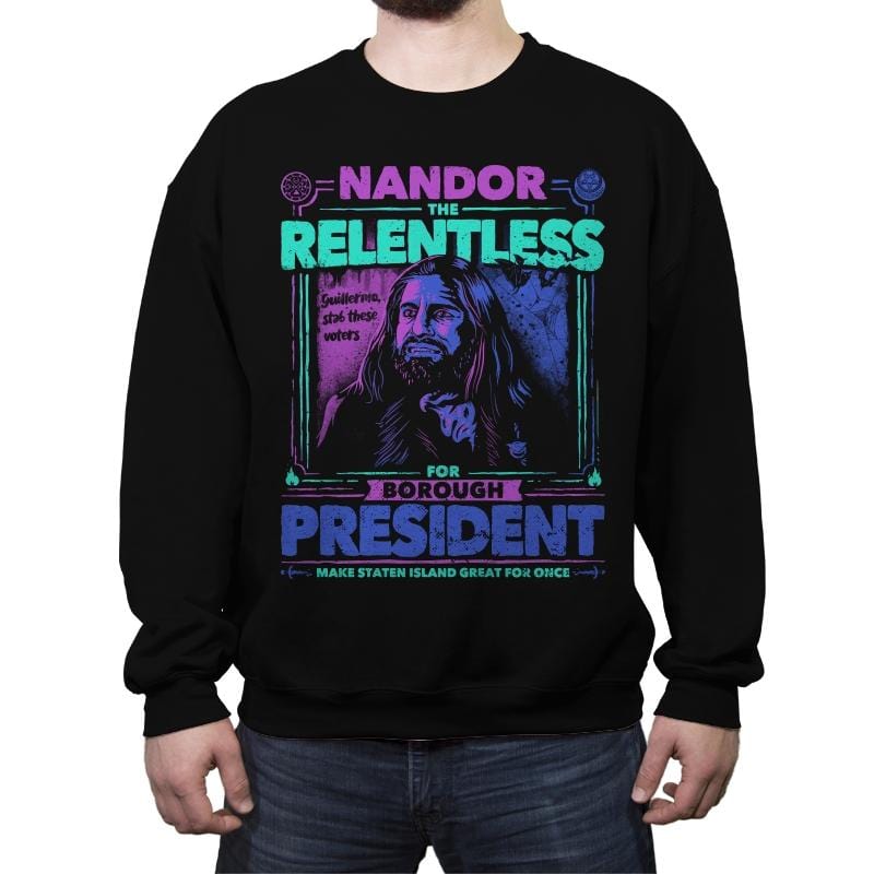 Nandor for Beep - Crew Neck Sweatshirt Crew Neck Sweatshirt RIPT Apparel Small / Black