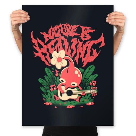 Nature is Healing - Prints Posters RIPT Apparel 18x24 / Black