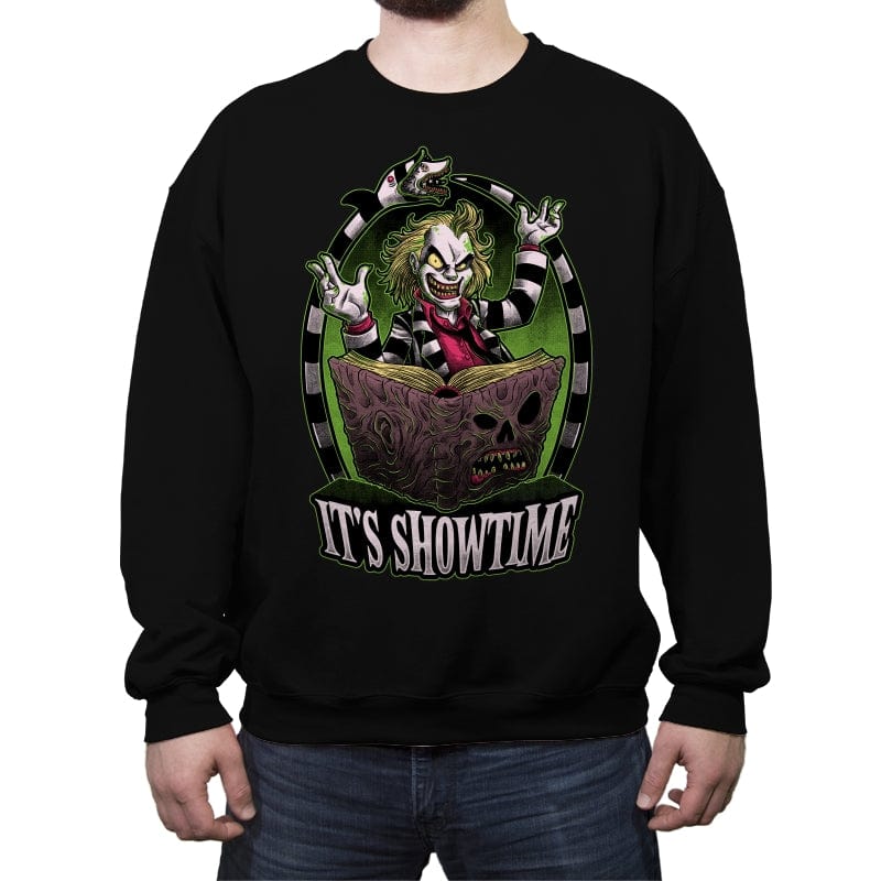 Necronomicon Beetle Show - Crew Neck Sweatshirt Crew Neck Sweatshirt RIPT Apparel Small / Black