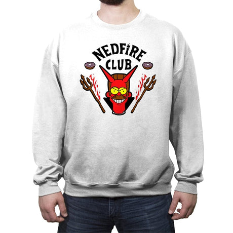 Nedfire Club - Crew Neck Sweatshirt Crew Neck Sweatshirt RIPT Apparel Small / White