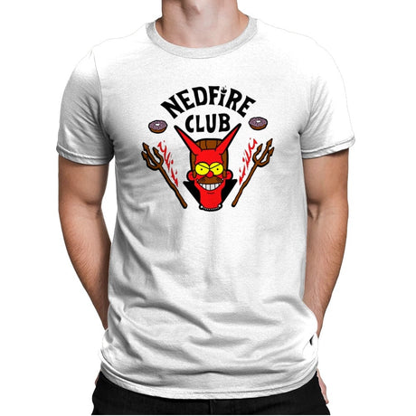 Nedfire Club - Mens Premium T-Shirts RIPT Apparel Small / White