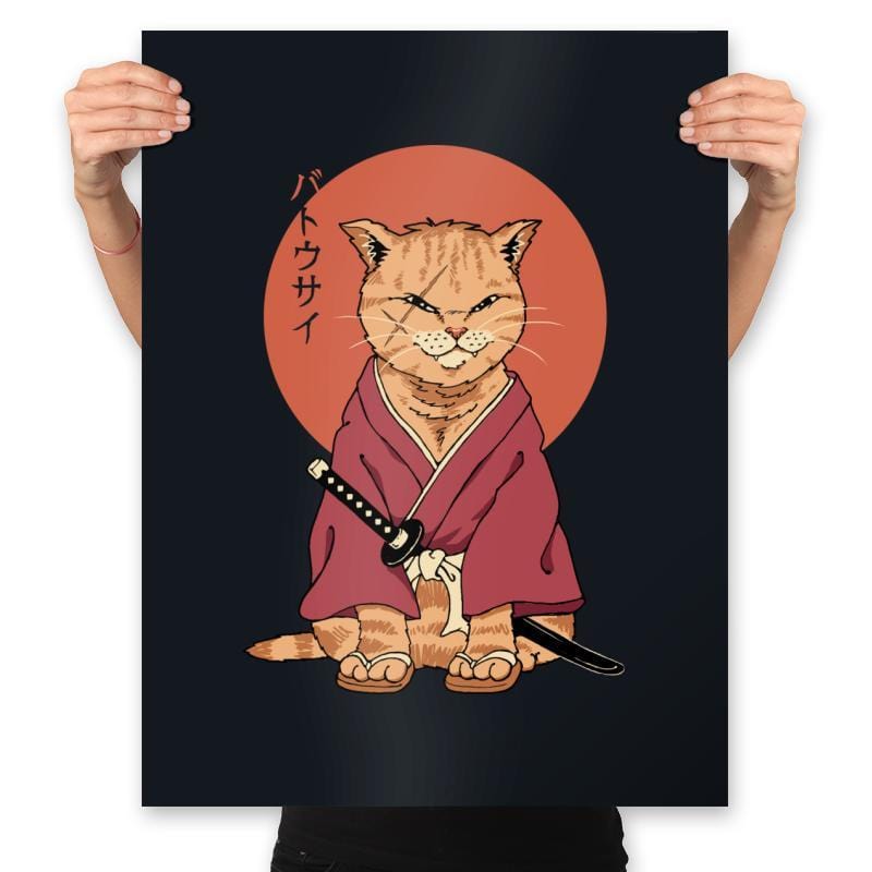 Neko Battousai - Prints Posters RIPT Apparel 18x24 / Black