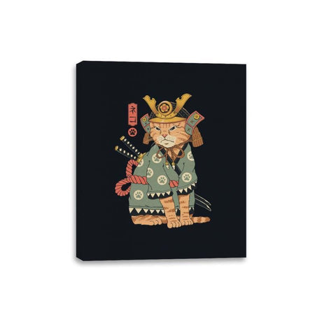 Neko Samurai - Canvas Wraps Canvas Wraps RIPT Apparel 8x10 / Black