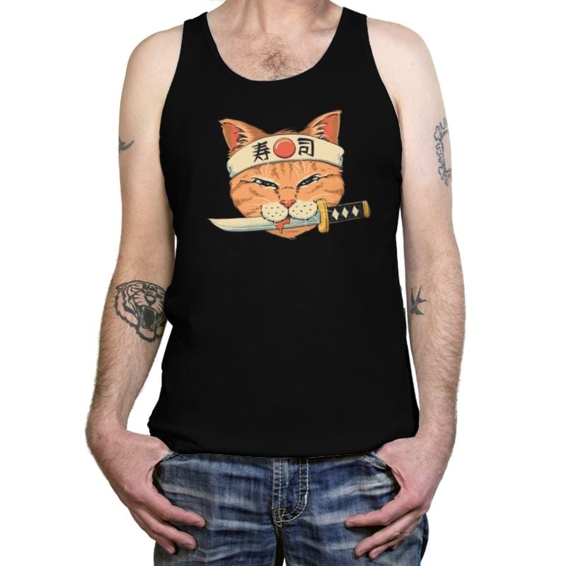 Neko Sushi Catana - Tanktop Tanktop RIPT Apparel X-Small / Black