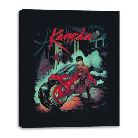 Neo-Tokyo Rain - Anytime - Canvas Wraps Canvas Wraps RIPT Apparel 16x20 / Black