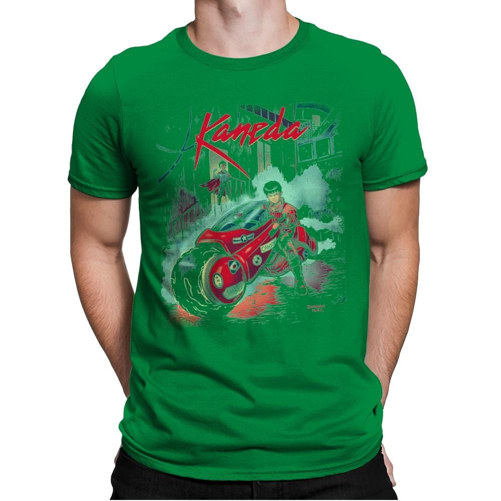 Neo-Tokyo Rain - Anytime - Mens Premium T-Shirts RIPT Apparel Small / Kelly Green