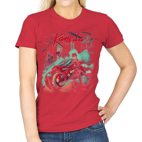 Neo-Tokyo Rain - Anytime - Womens T-Shirts RIPT Apparel Small / Red