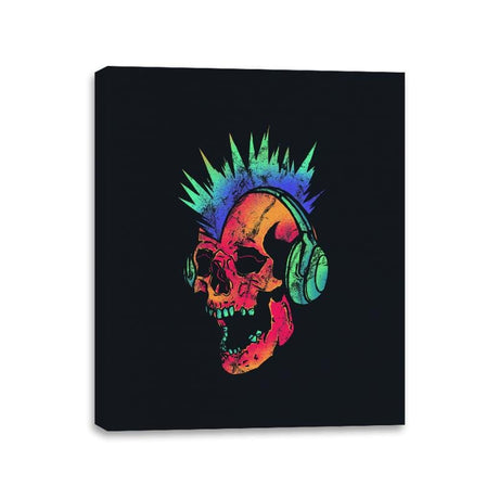 Neon Death Punk - Canvas Wraps Canvas Wraps RIPT Apparel 11x14 / Black