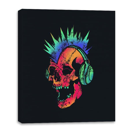 Neon Death Punk - Canvas Wraps Canvas Wraps RIPT Apparel 16x20 / Black