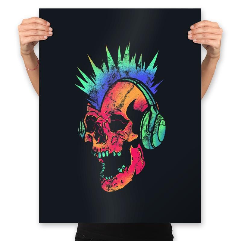 Neon Death Punk - Prints Posters RIPT Apparel 18x24 / Black