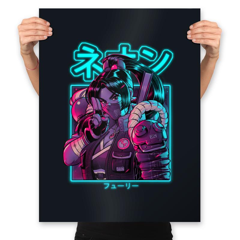 Neon Fury - Prints Posters RIPT Apparel 18x24 / Black