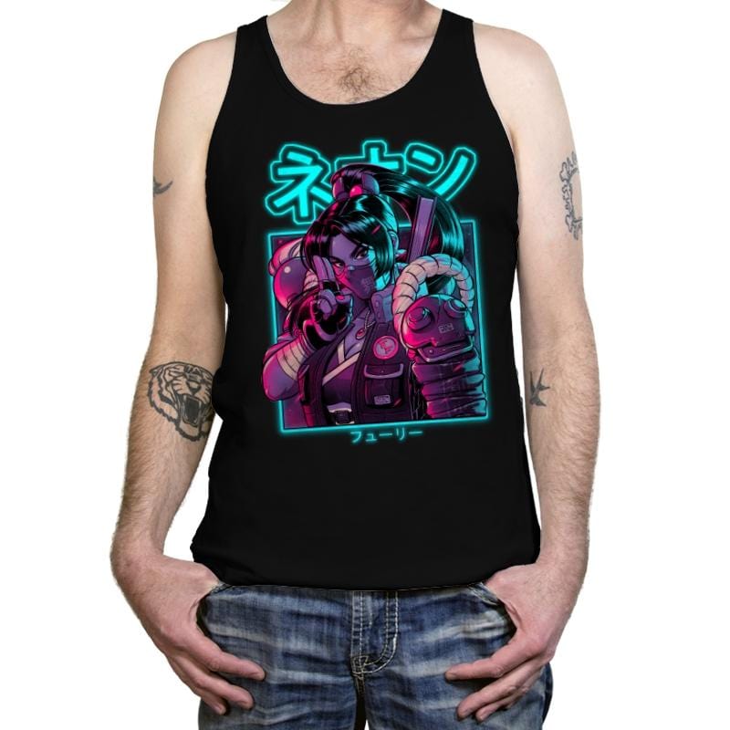 Neon Fury - Tanktop Tanktop RIPT Apparel X-Small / Black