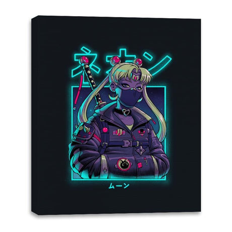 Neon Moon - Canvas Wraps Canvas Wraps RIPT Apparel 16x20 / Black