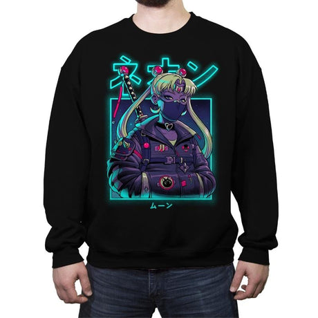 Neon Moon - Crew Neck Sweatshirt Crew Neck Sweatshirt RIPT Apparel Small / Black