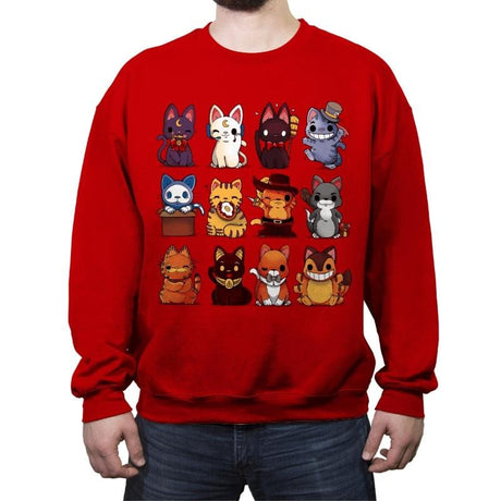 Nerd Kittens - Crew Neck Sweatshirt Crew Neck Sweatshirt RIPT Apparel