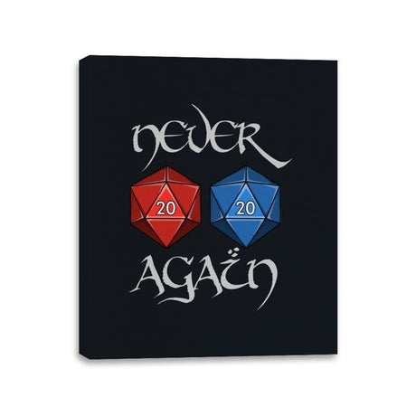 Never Again - Canvas Wraps Canvas Wraps RIPT Apparel 11x14 / Black