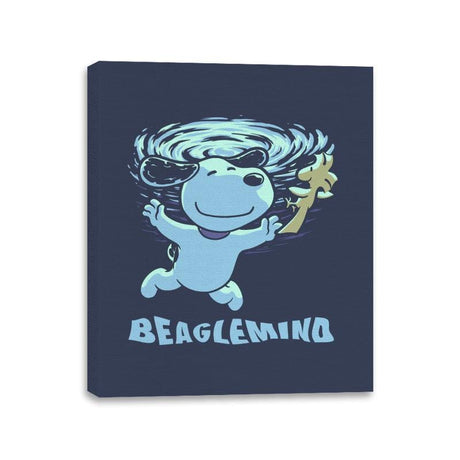 Nevermind Beagle Music  - Canvas Wraps Canvas Wraps RIPT Apparel 11x14 / Navy