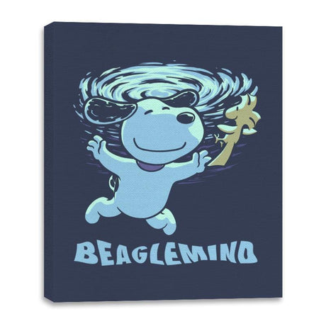 Nevermind Beagle Music  - Canvas Wraps Canvas Wraps RIPT Apparel 16x20 / Navy