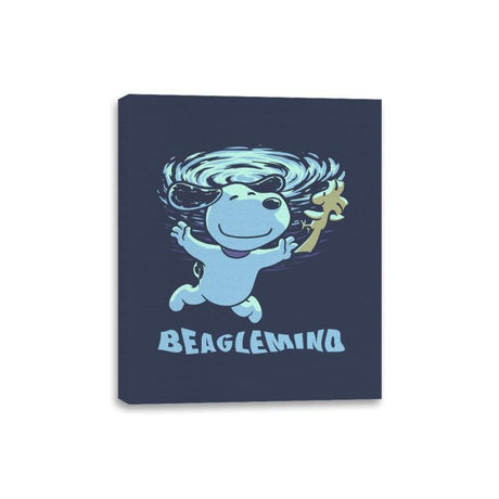 Nevermind Beagle Music  - Canvas Wraps Canvas Wraps RIPT Apparel 8x10 / Navy